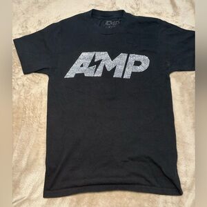 AMP Rhinestone Logo Black T-Shirt Size Small Men’s